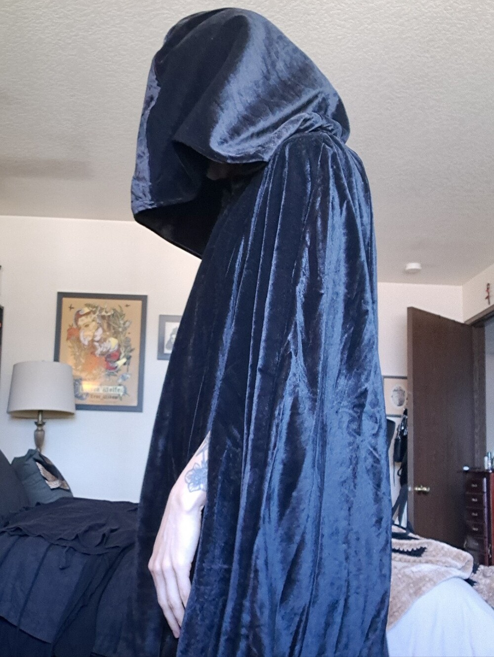 Pyramid Collection Velvet Cape - Picture 6 of 7